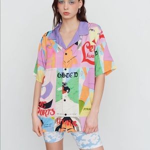 Lazy Oaf x Laura Callaghan Cover to Cover Bowling Shirt